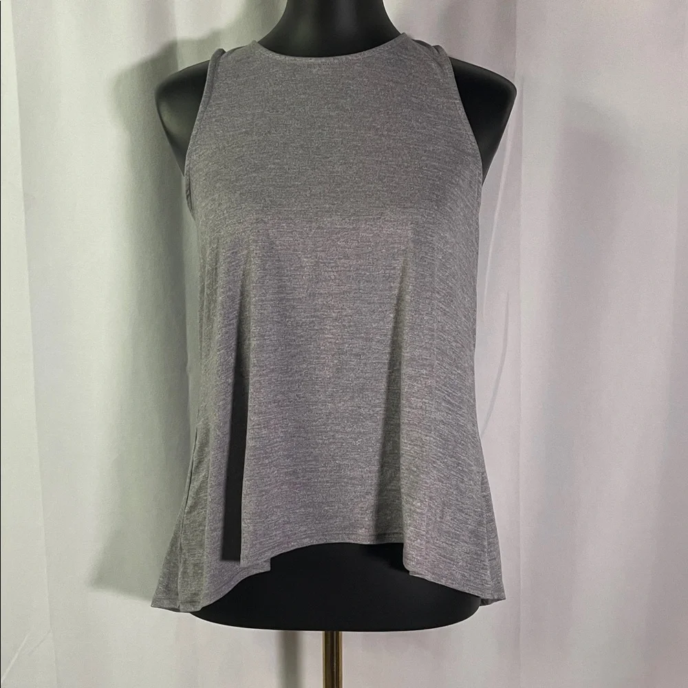 Yogalicious Infinite Plum Purple Split Tie Back Active Tank Top
